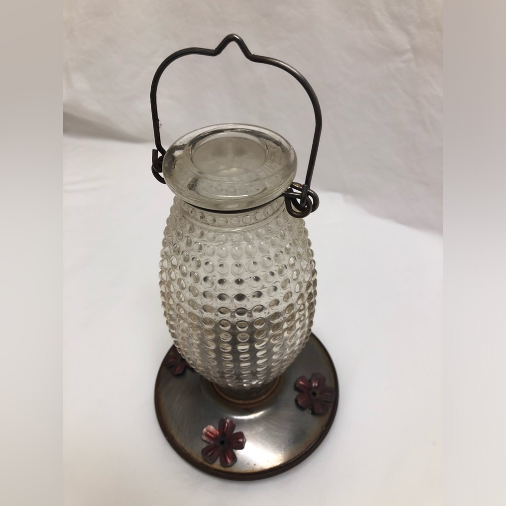 Vintage Hummingbird Feeder, Antique Glass Feeders for Outdoor